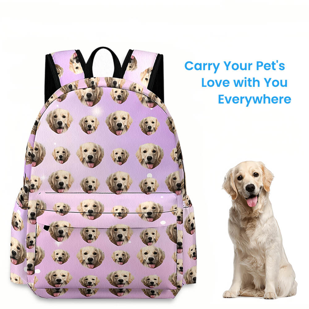 persoalized backpack with pet