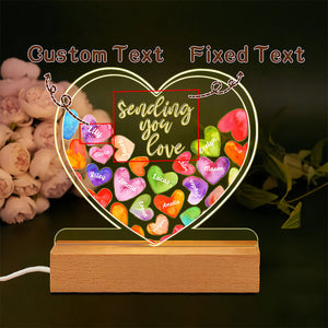 Personalised Heart Shaped Lamp