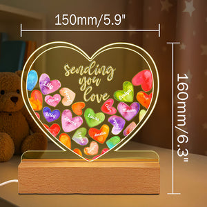 Personalised Heart Shaped Lamp