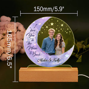 Personalised Moon Photo Night Light