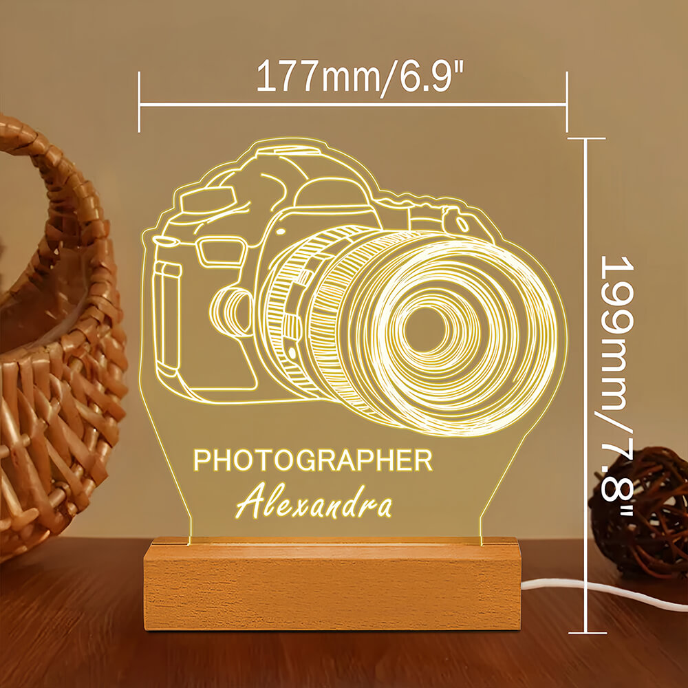 Personalized Photographer Night Light