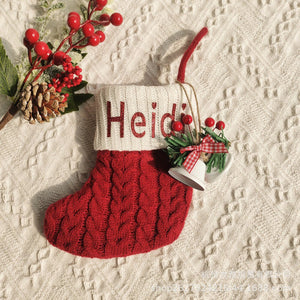 Personalized Knitted Christmas Stocking