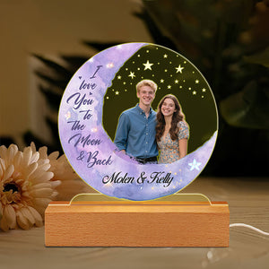 Personalised Moon Photo Night Light