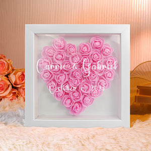 custom rose shadow box
