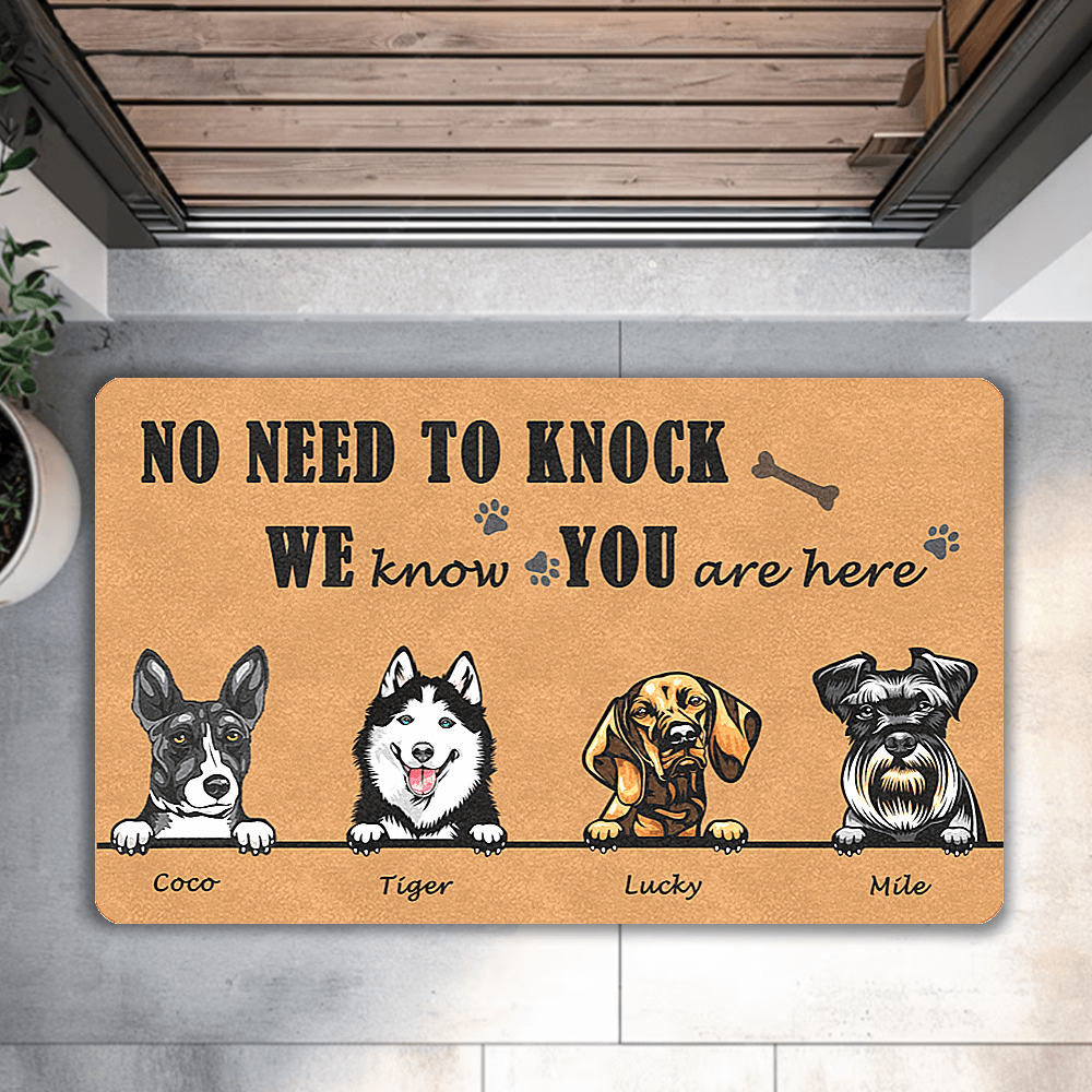 No Need to Knock Custom Doormat Personalized Doormat