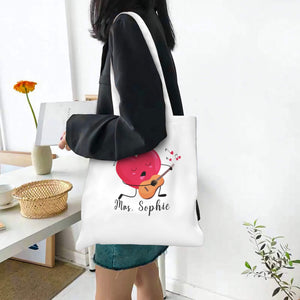 personalized teacher tote bag