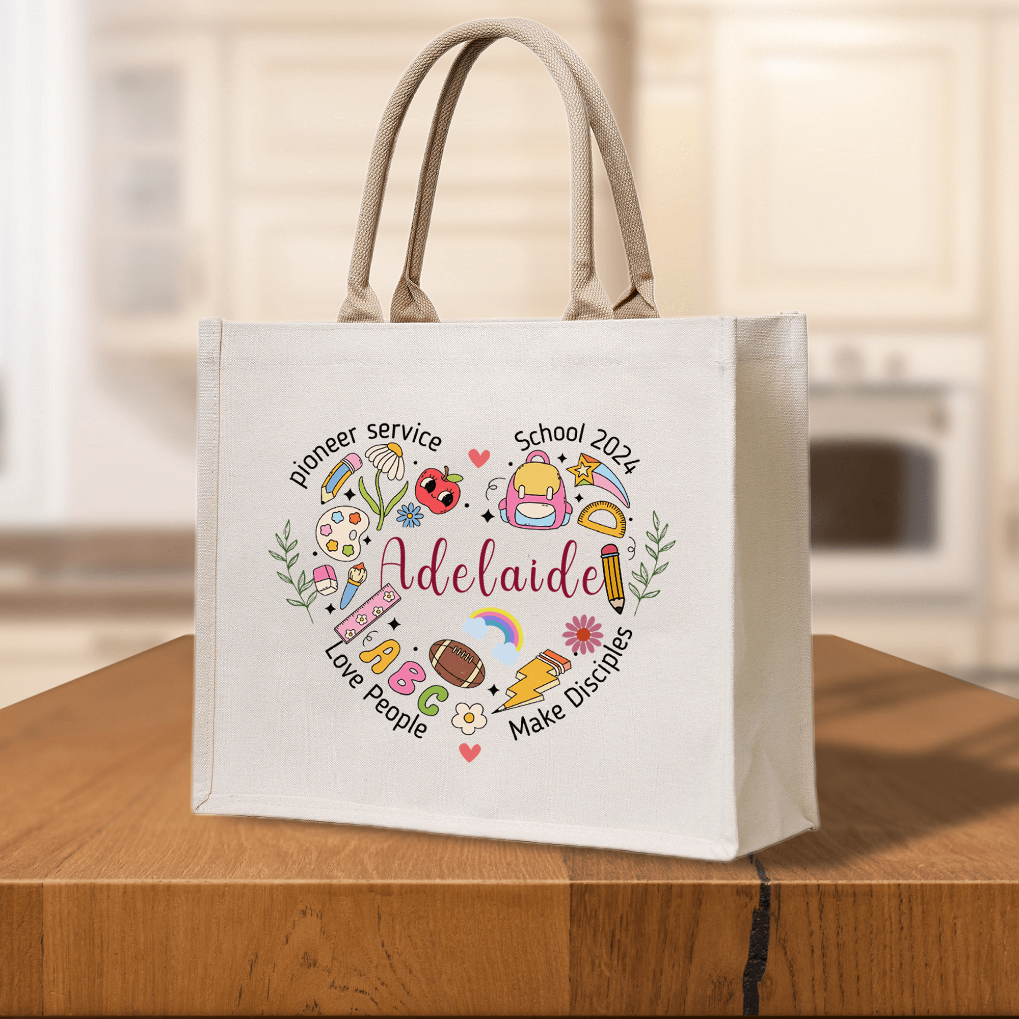 Love People Make Disciples Personalized Teacher Bag