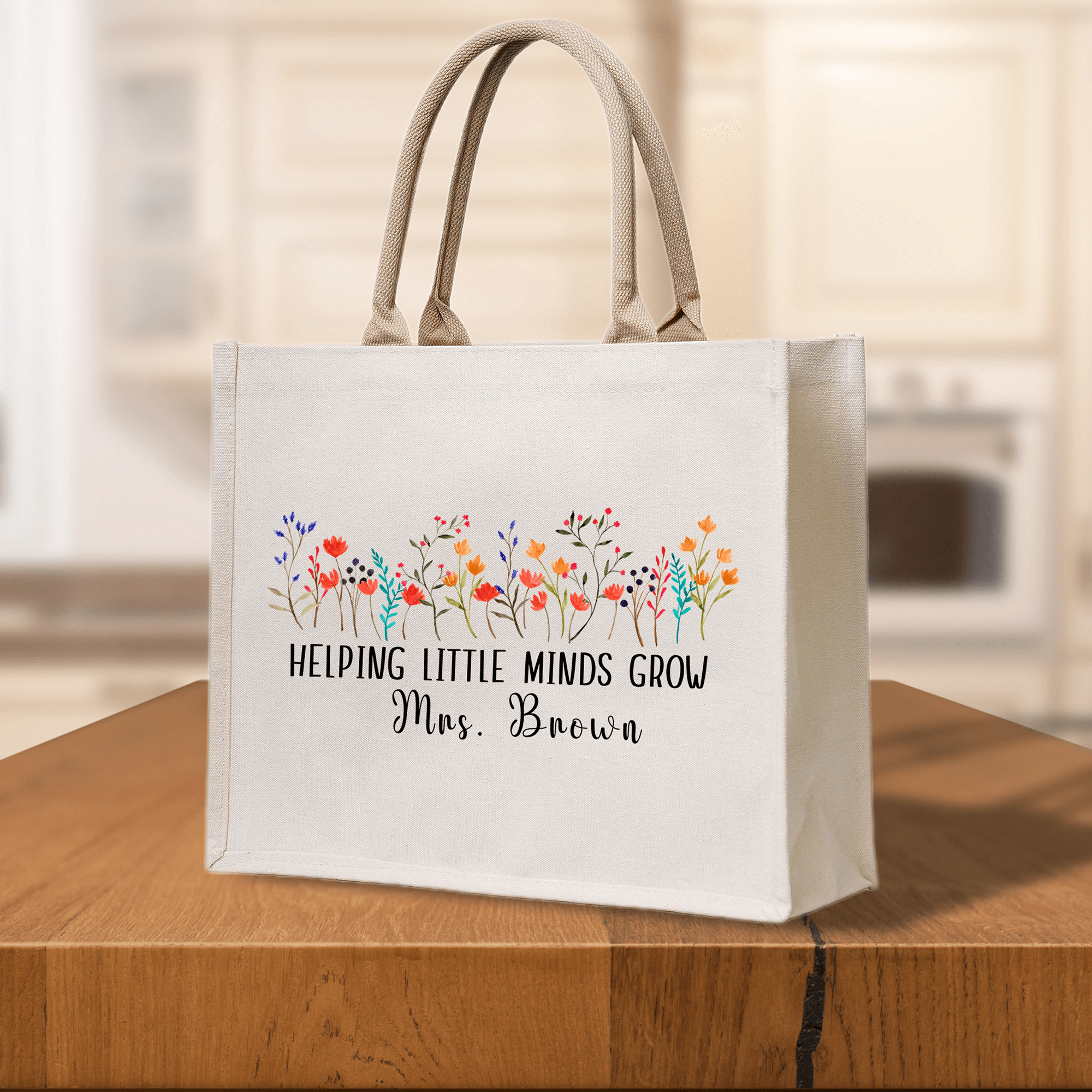 Helping Little Minds Grow Personalized Teacher Gift Teacher Bag