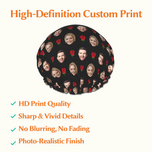custom rose shower cap