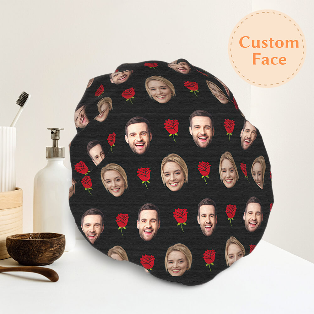 custom rose shower cap