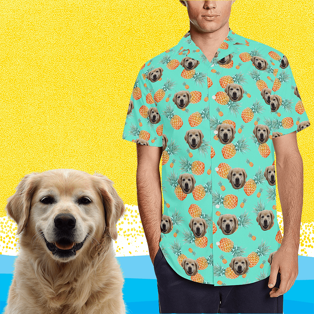 Custom Hawaiian Shirt with Face, Custom Shirts Design Your Own, Dogs Cats  Pets Faces Hawaiian Shirt, Custom Face Shirts, Personalized Man's Hawaii