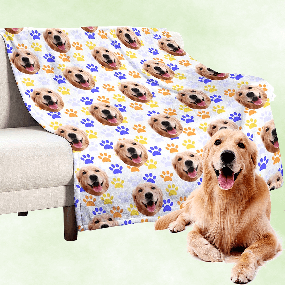 Dog face blanket discount custom