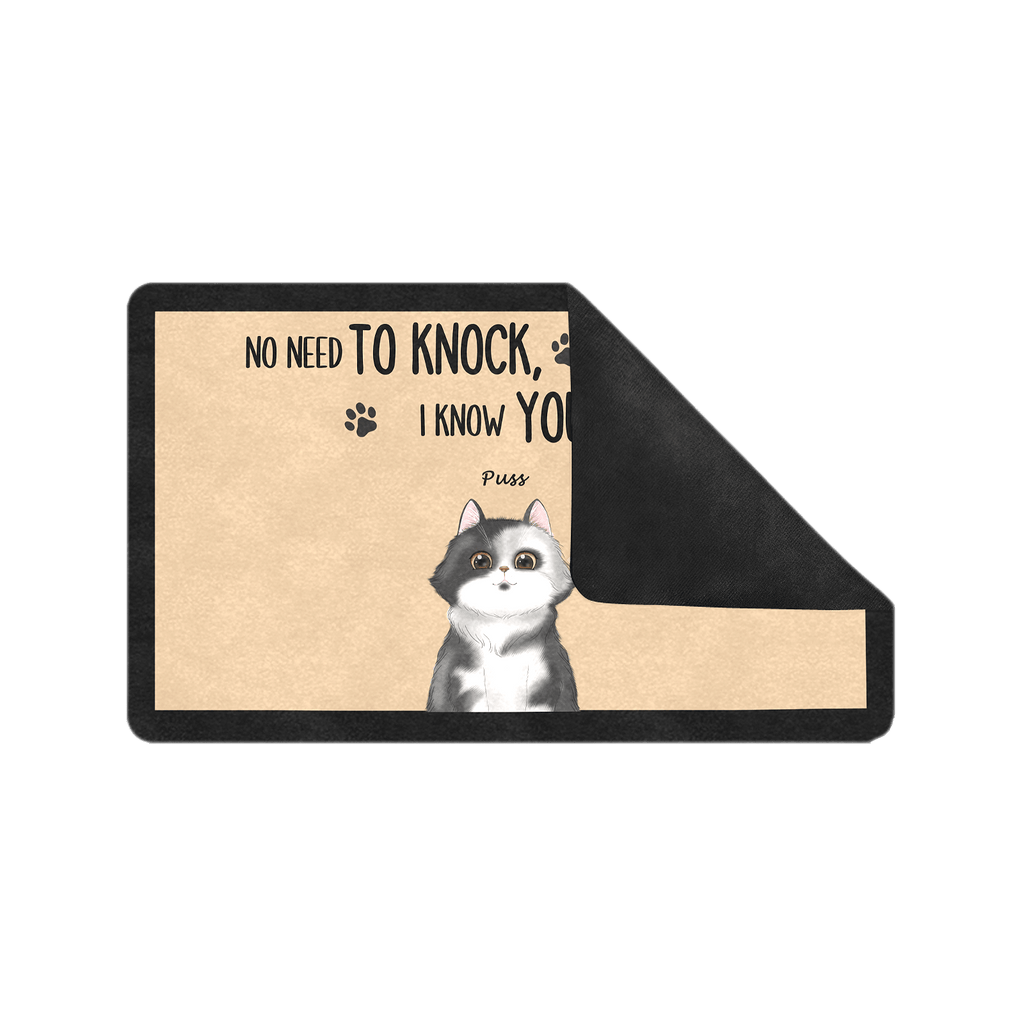We Know You're Here - Custom Cat Doormat