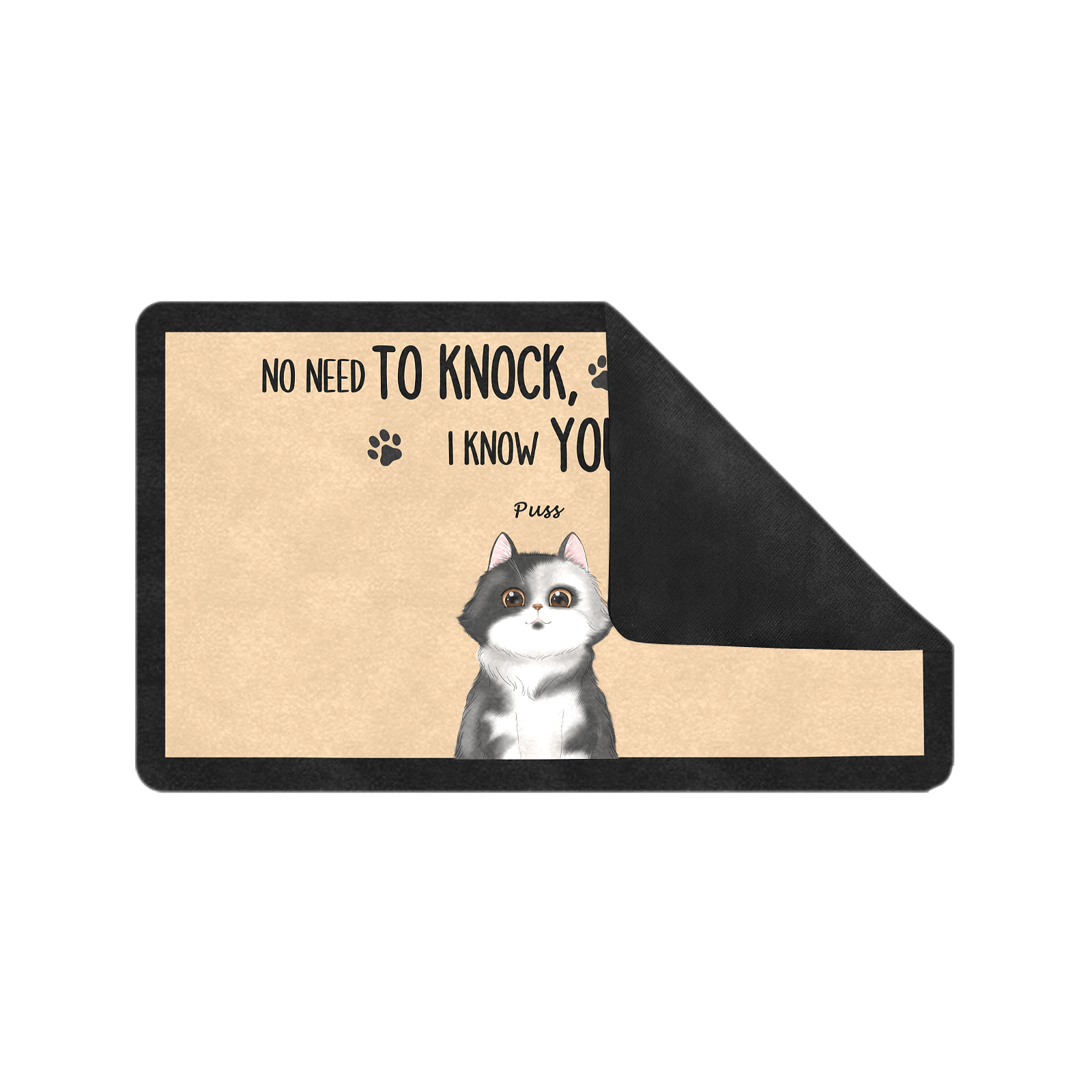 We Know You're Here - Custom Cat Doormat