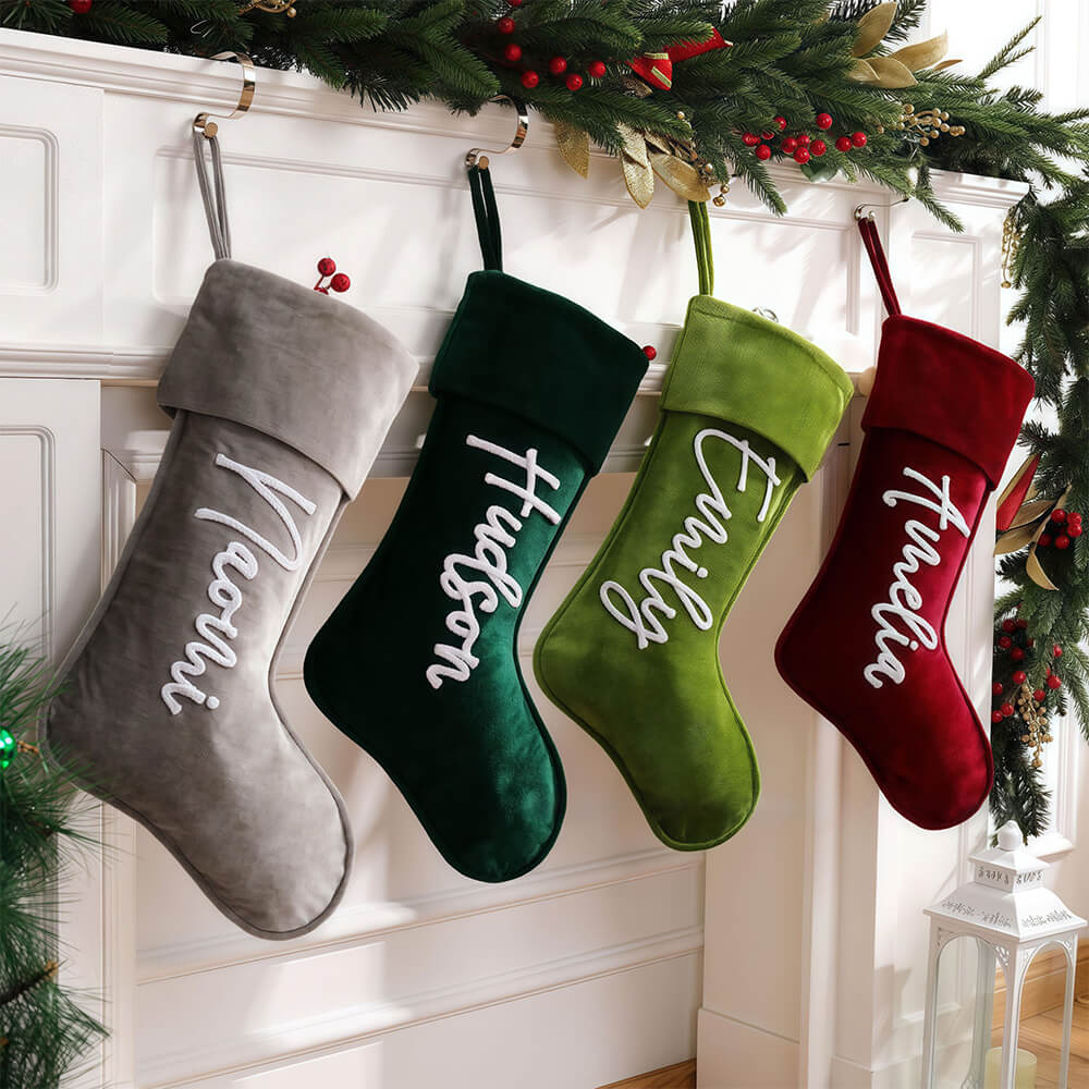 Personalized Velvet Santa Stocking