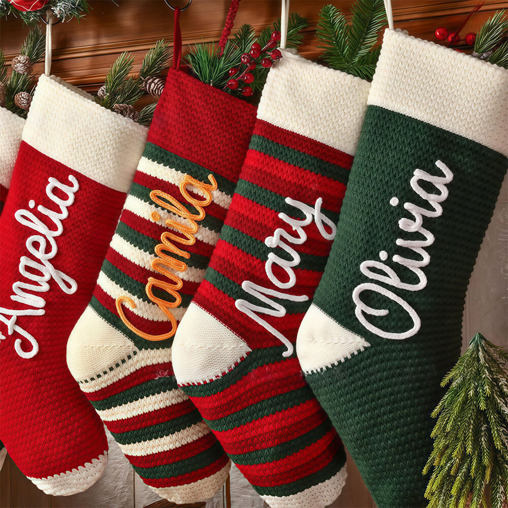 Personalized Knitted Christmas Stocking