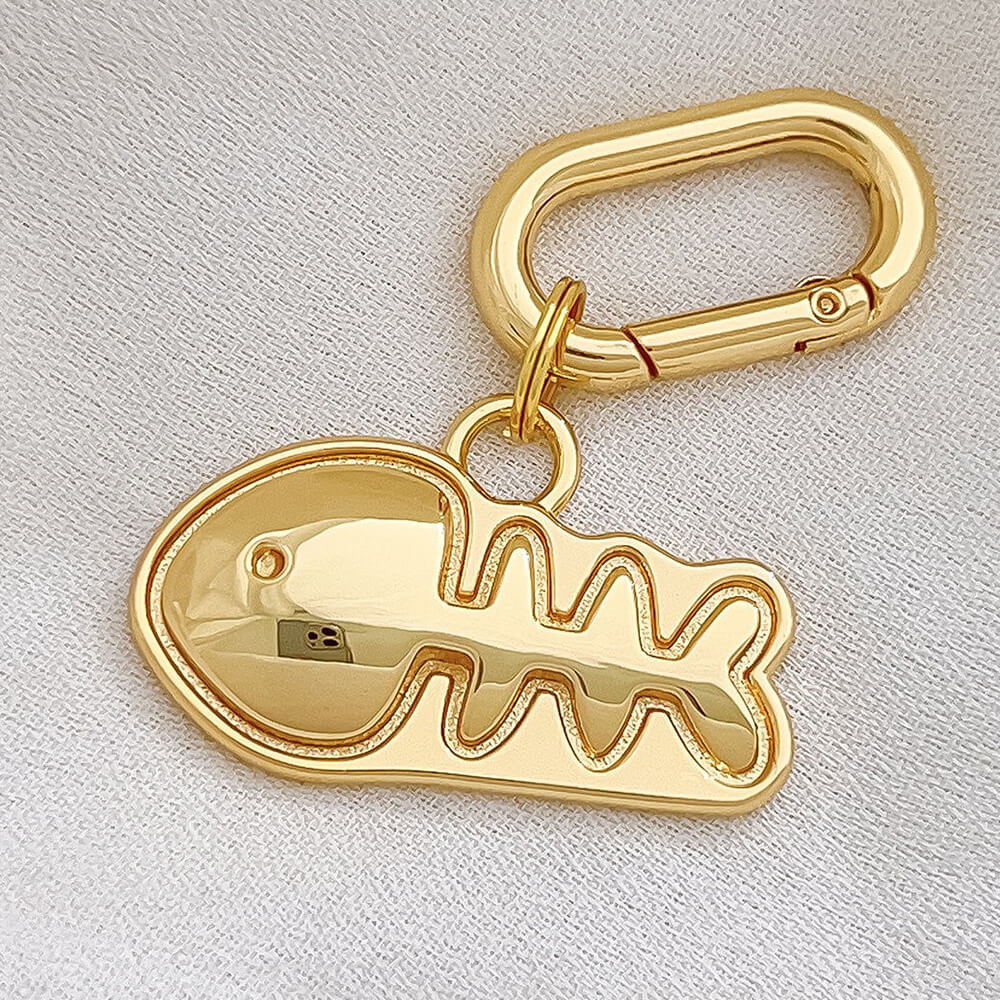 Fishbone Engraved Pet ID Tag