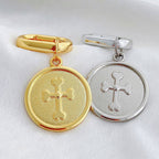 Cross Engraved Pet ID Tag