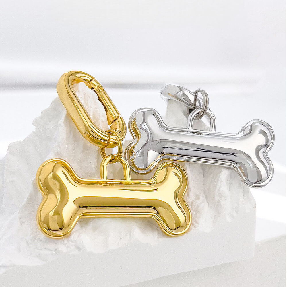 Bone-Shaped Engraved Pet ID Tag