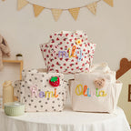 Corduroy Personalised Lunch Bag Embroidered Name