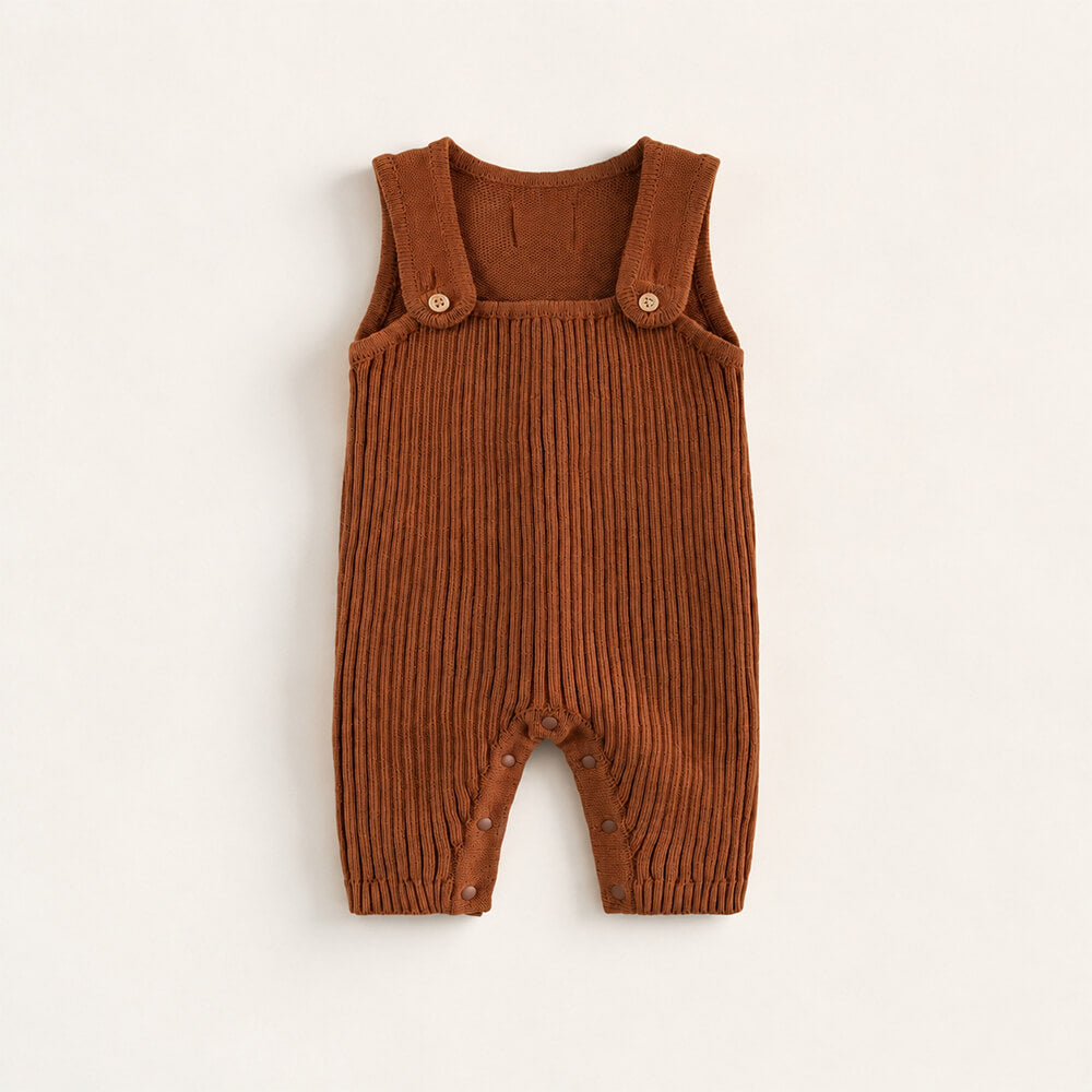 Personalised Baby Knit Romper with Embroidered Name
