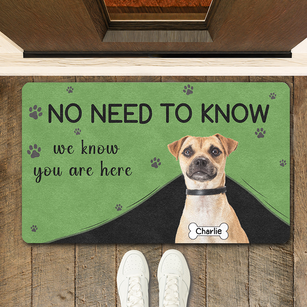 Custom Dog Doormat with Your Favorite Photo Funny Doormat