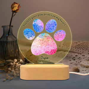 Personalized Paw Print Night Light 
