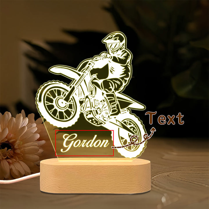 Personalised Motorcycle Night Light 