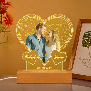 Personalised Heart-Shaped Night Light