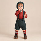 Baby Knit Suspender Romper