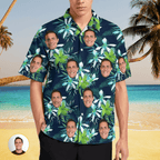 Flower Leaves Custom Photo Hawaiian Shirts