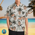Coconut Tree Custom Photo Hawaiian Shirts