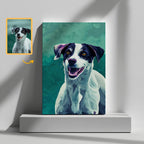Custom Dog Portrait Canvas - Personalized Pet Wall Art from Photo - Memorial or Funny Gift for Dog Lovers