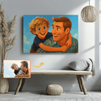 Fairy Tale-Inspired Family Canvas – Turn Your Photo into Fair Tale Style - Perfect Gift for Siblings, Loved Ones
