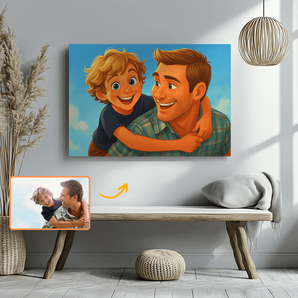 Fairy Tale-Inspired Family Canvas – Turn Your Photo into Fair Tale Style - Perfect Gift for Siblings, Loved Ones