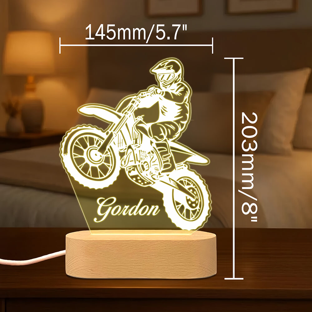 Personalised Motorcycle Night Light 