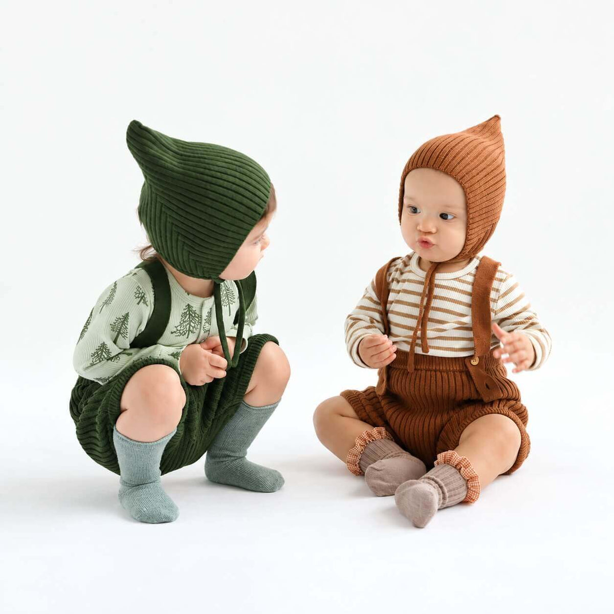 Baby Knit Suspender Romper