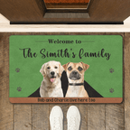 Welcome to Our Family Custom Dog Doormat