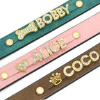 Rhinestone Name Dog Collar