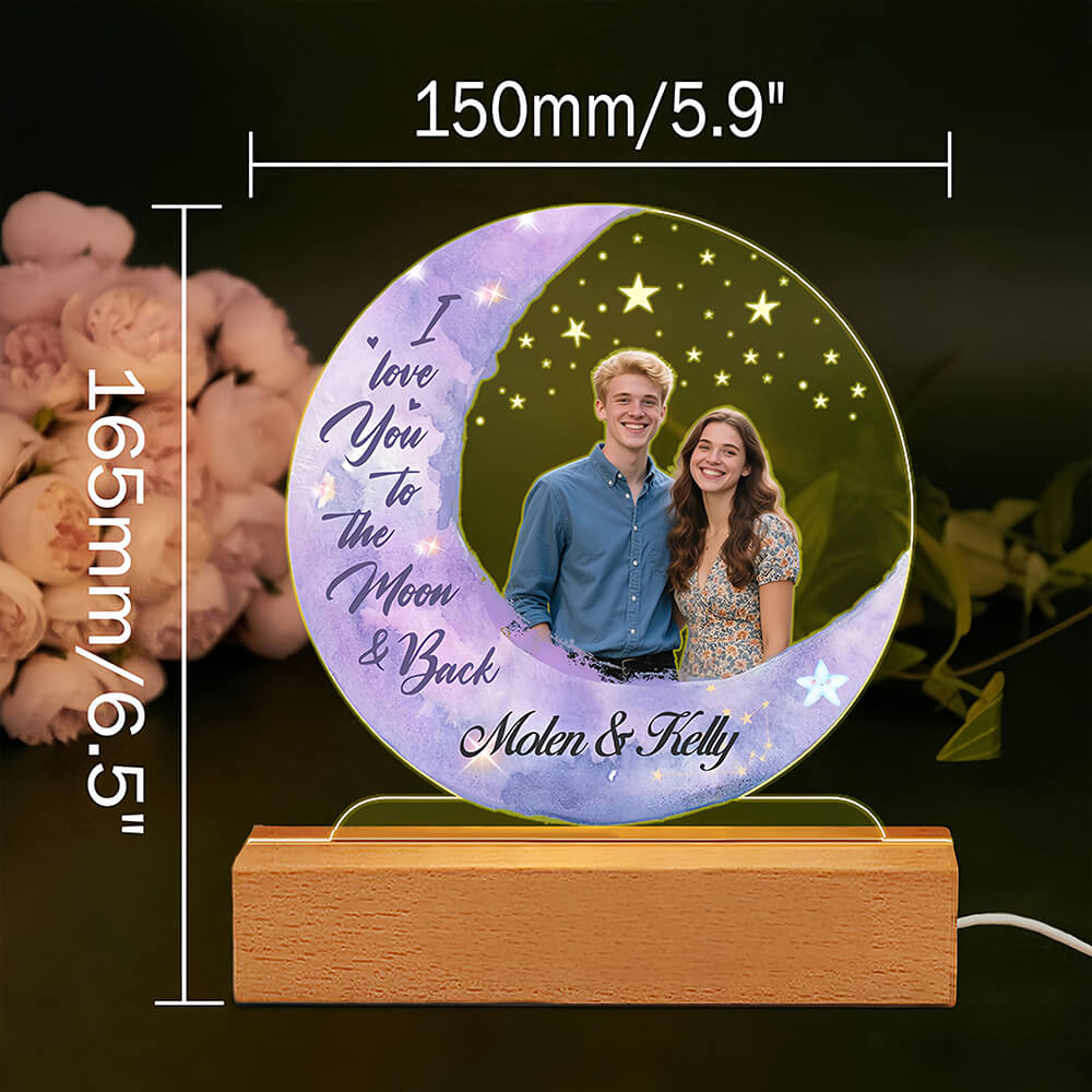 Personalised Moon Photo Night Light