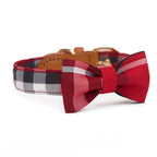 Plaid Bow Tie Collar with Nameplate