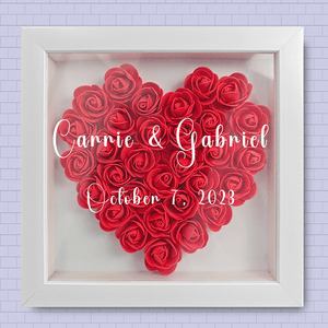 custom rose shadow box