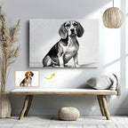 Custom Pet Sketch Canvas - Personalized Pet Wall Art from Photo - Memorial or Funny Gift for Dog Lovers