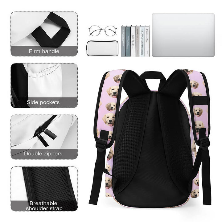 persoalized backpack with pet
