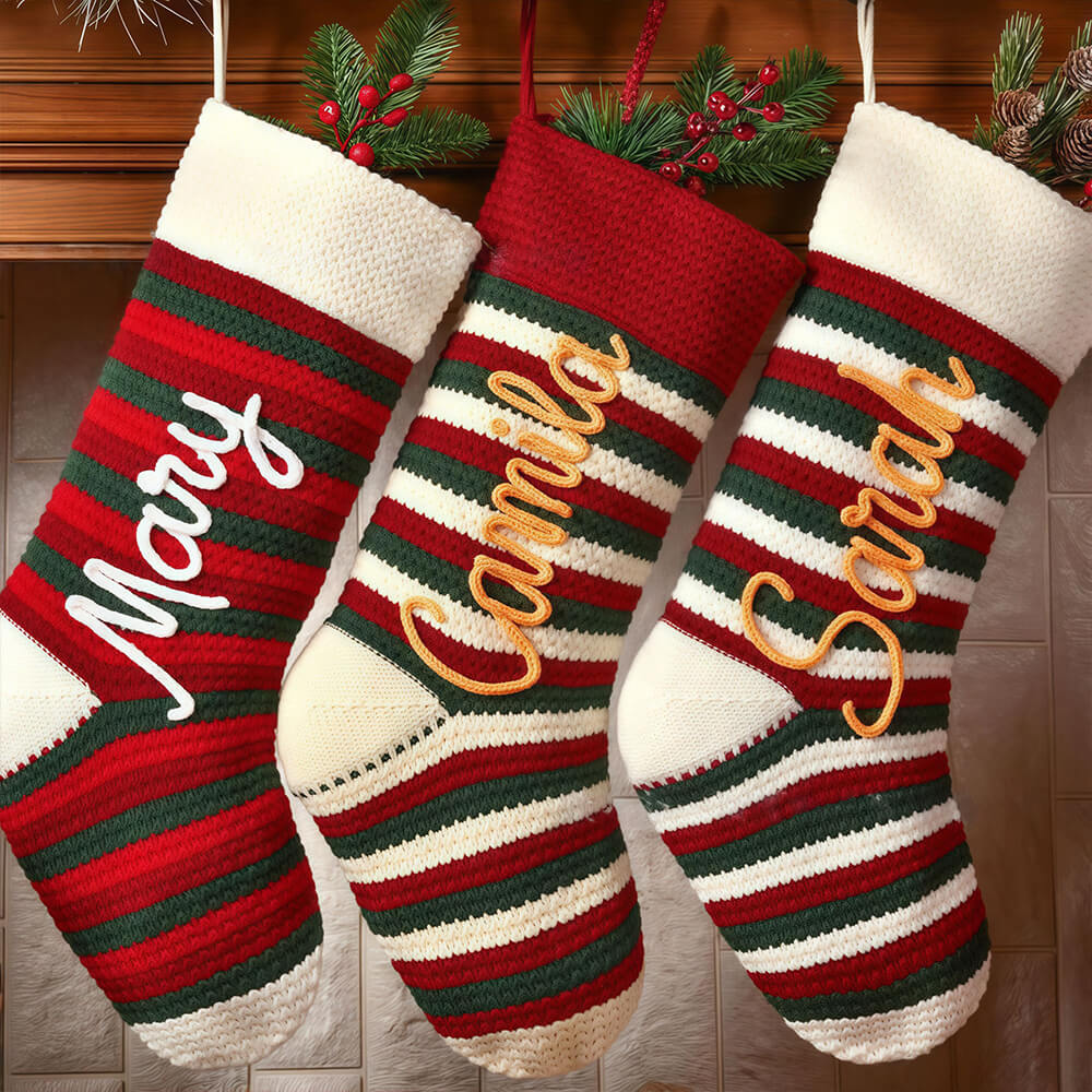 Personalized Knitted Christmas Stocking