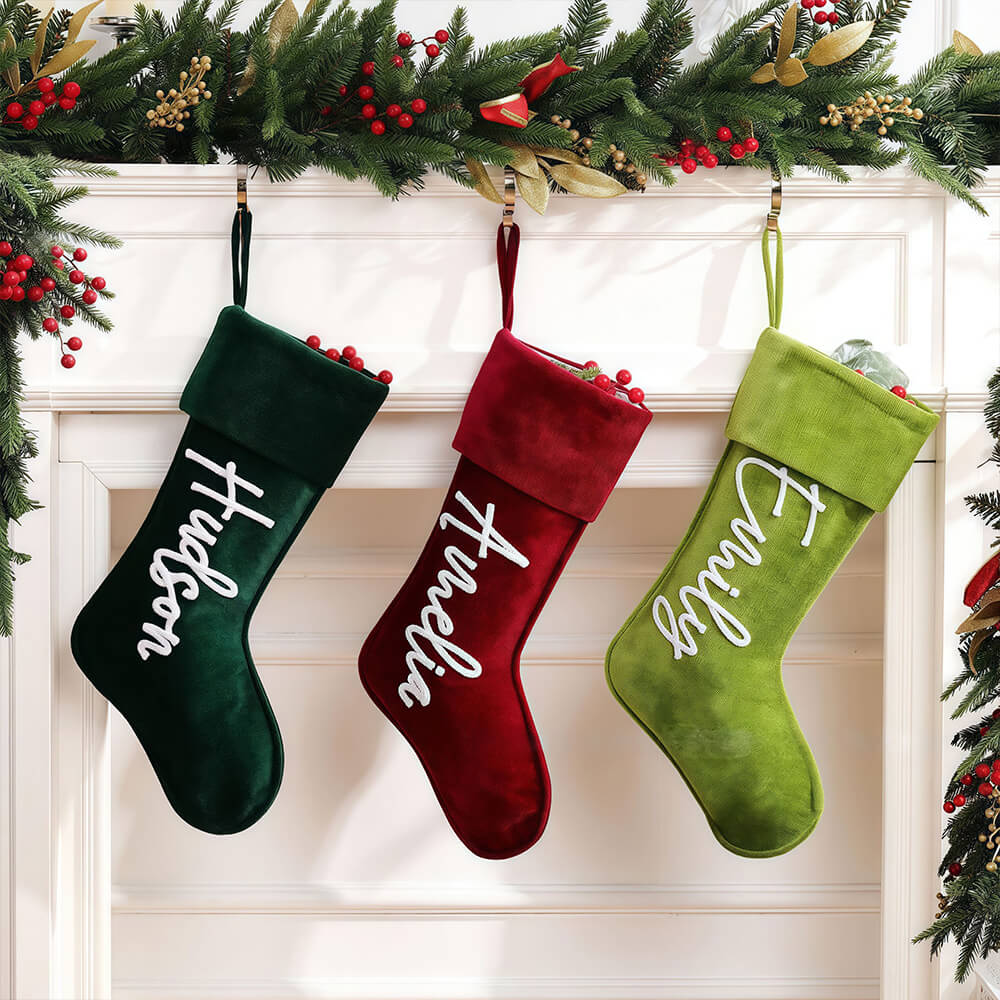 Personalized Velvet Santa Stocking