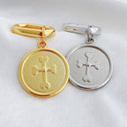 Cross Engraved Pet ID Tag