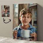 Personalized Watercolor Portrait From Photo - Personalized Customized Canvas – Memorial Portrait Gift
