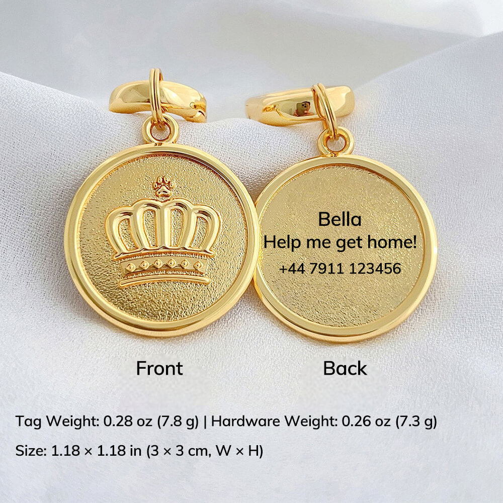 Crown Engraved Pet ID Tag