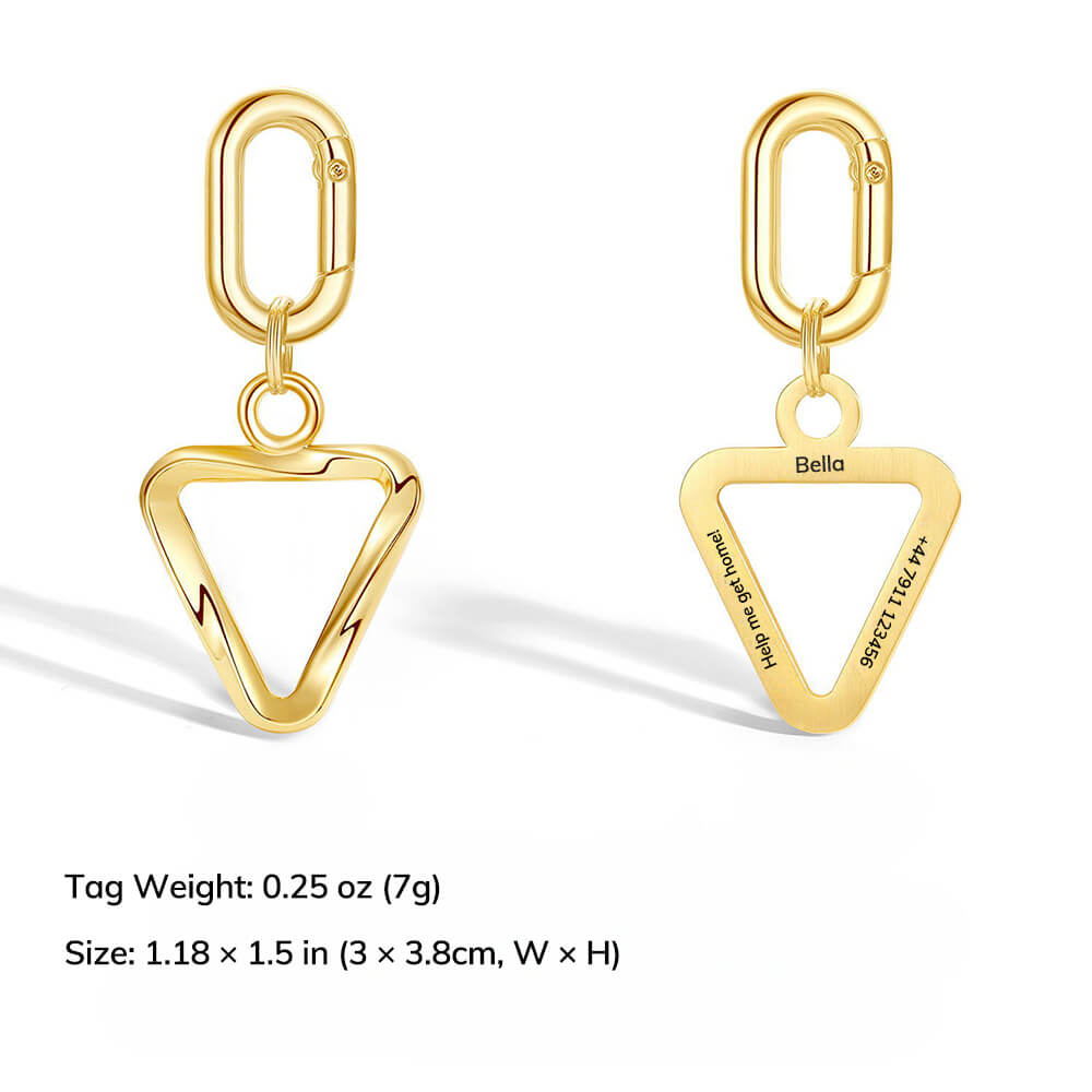 Triangle Engraved Pet ID Tag